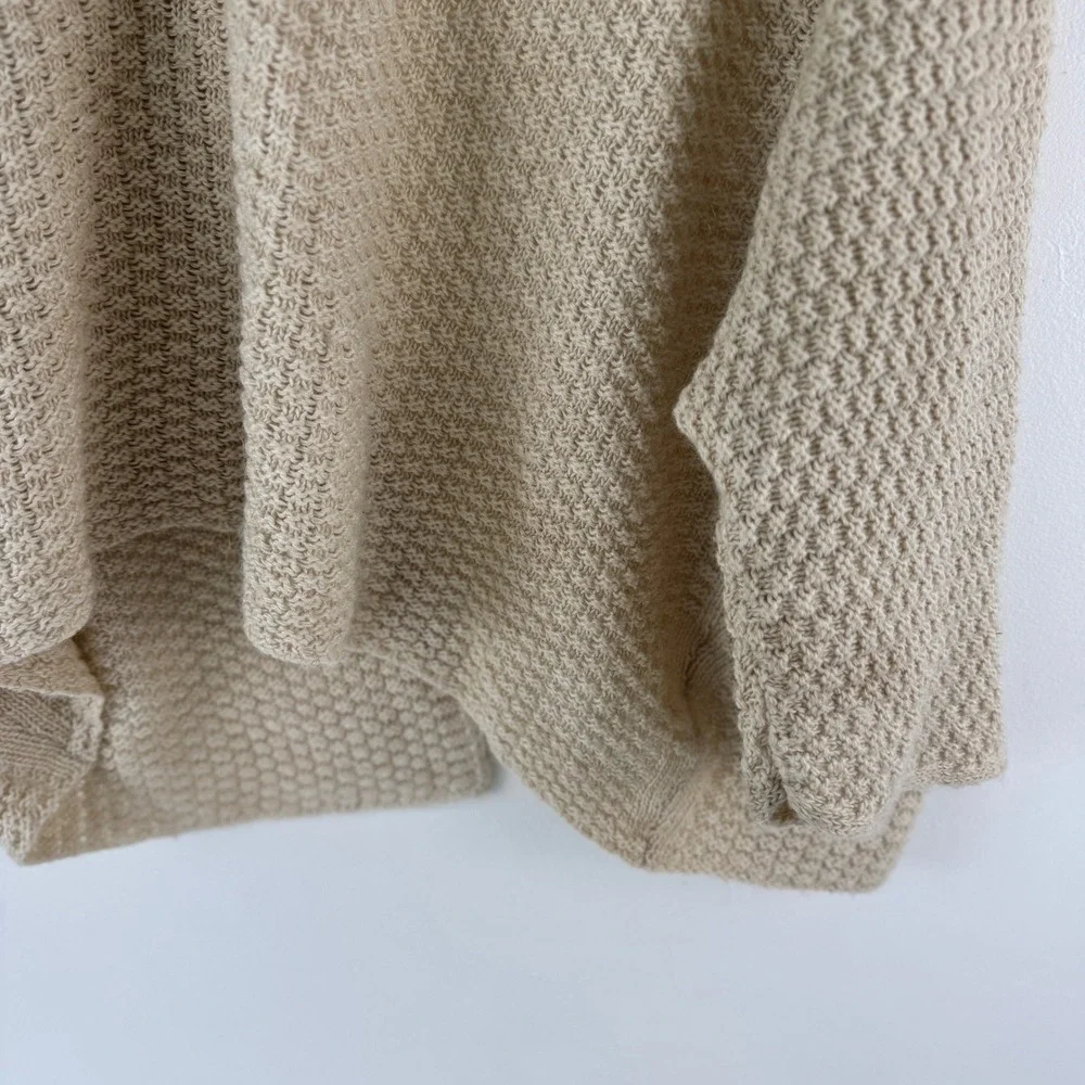 Brandy Melville Wool Blend Oversized Open Front Cardigan Beige‎ Made in Italy OS